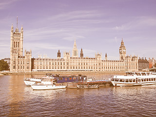 Image showing Houses of Parliament vintage