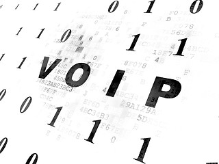 Image showing Web development concept: VOIP on Digital background