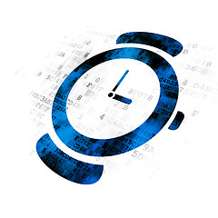 Image showing Time concept: Watch on Digital background