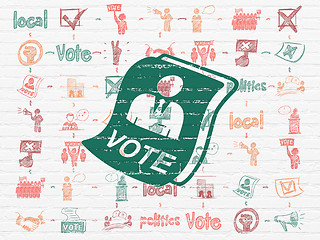 Image showing Politics concept: Ballot on wall background
