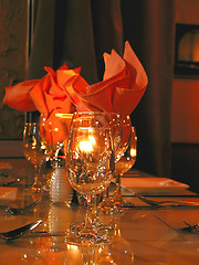 Image showing Dinner table setting