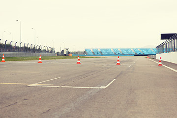 Image showing empty speedway on stadium