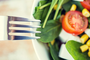 Image showing close up of vegetable salad bowl