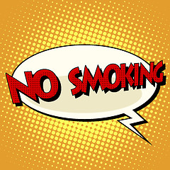 Image showing no smoking comic book bubble text