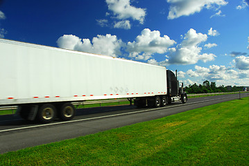 Image showing Fast moving truck