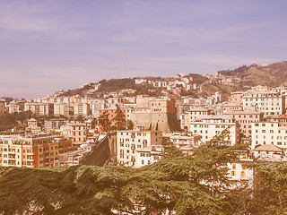 Image showing View of Genoa Italy vintage