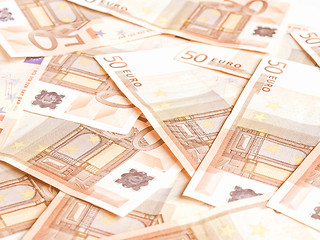 Image showing  Euro bankonotes background vintage