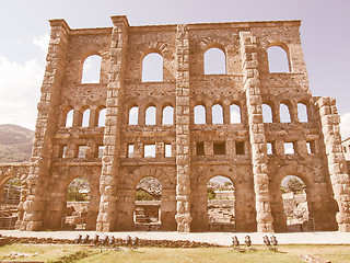 Image showing Roman Theatre Aosta vintage