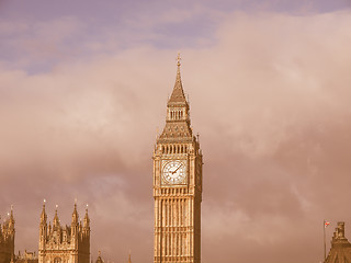 Image showing Big Ben London vintage