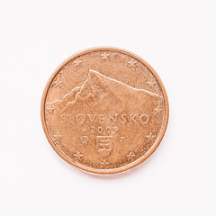 Image showing  Slovak 5 cent coin vintage