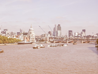 Image showing River Thames in London vintage