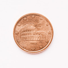 Image showing  Italian 5 cent coin vintage