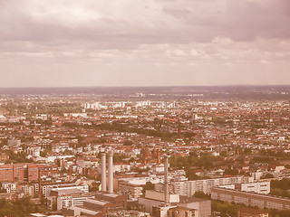 Image showing Berlin aerial view vintage