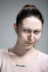 Image showing portrait of disgusted woman