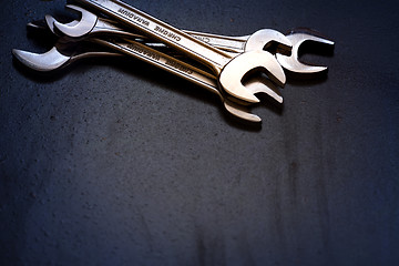 Image showing Set of the stainless steel wrench