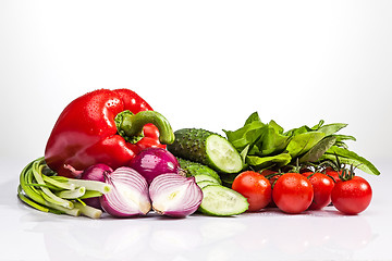 Image showing Vegetables on the white background