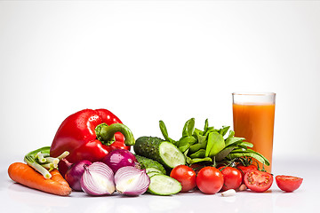 Image showing Vegetables on the white background