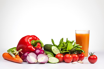 Image showing Vegetables on the white background