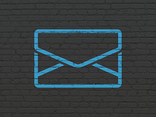 Image showing Business concept: Email on wall background