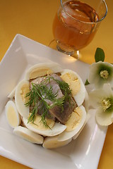 Image showing Pickled herring sandwich