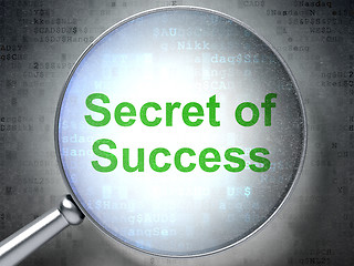 Image showing Business concept: Secret of Success with optical glass