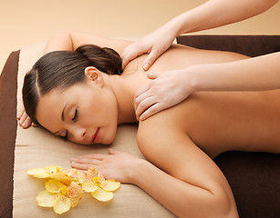 Image showing beautiful woman in massage salon