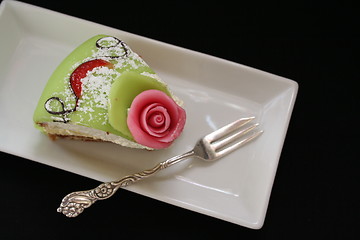 Image showing Marzipan gateau