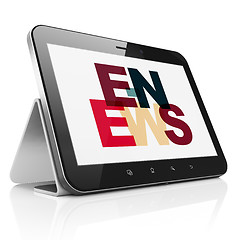 Image showing News concept: Tablet Computer with E-news on  display