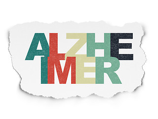 Image showing Healthcare concept: Alzheimer on Torn Paper background