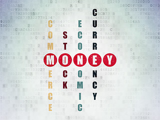 Image showing Money concept: Money in Crossword Puzzle