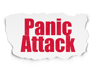Image showing Health concept: Panic Attack on Torn Paper background