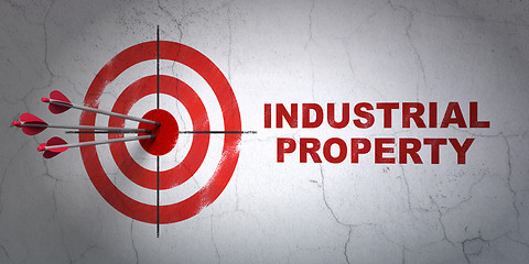 Image showing Law concept: target and Industrial Property on wall background