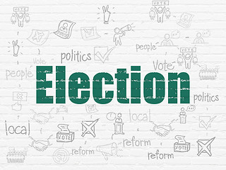 Image showing Politics concept: Election on wall background