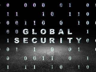 Image showing Privacy concept: Global Security in grunge dark room