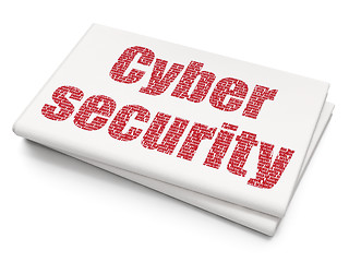 Image showing Safety concept: Cyber Security on Blank Newspaper background