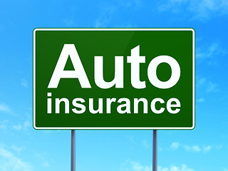 Image showing Insurance concept: Auto Insurance on road sign background