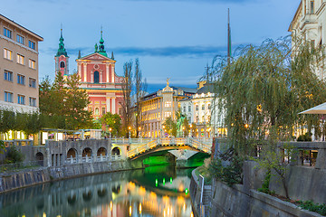 Image showing Romantic medieval Ljubljana, Slovenia, Europe.