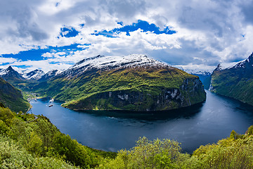 Image showing Geiranger fjord, Norway.