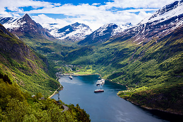 Image showing Geiranger fjord, Norway.