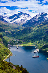 Image showing Geiranger fjord, Norway.