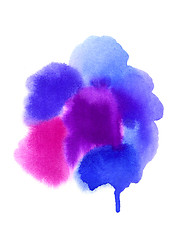 Image showing Bright watercolor blurred spots for design