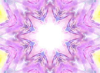 Image showing Abstract watercolor star pattern