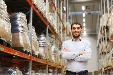 Image showing happy man at warehouse