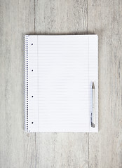 Image showing Copybook with pen