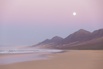 Image showing El Cofete beach, Fuerteventura, Canary Islands, Spain