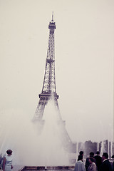 Image showing Original vintage colour slide from 1960s, young woman stands ben