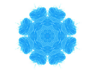 Image showing Abstract blue concentric pattern shape