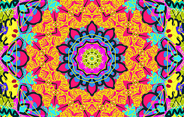 Image showing Bright multi-colored untidy pattern