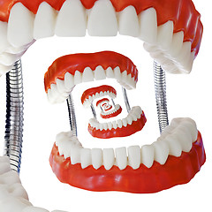 Image showing Droste Denture Model Cutout