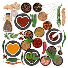 Image showing Herb and Spice Abstract Background